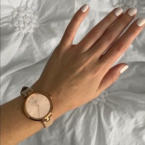 Kate Spade ♠️ Holland Leather Rose Dial Watch